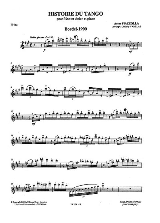 Piazzolla, A :: Histoire du Tango