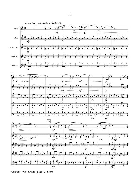 Derfler, C :: Quintet for Woodwinds