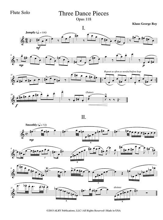 Roy, KG :: Three Dance Pieces & Toot Suite