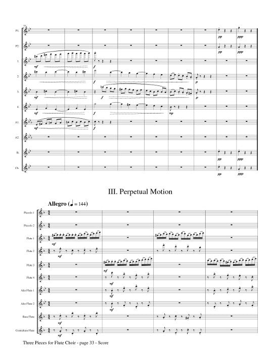 Ink, L :: Three Pieces for Flute Choir