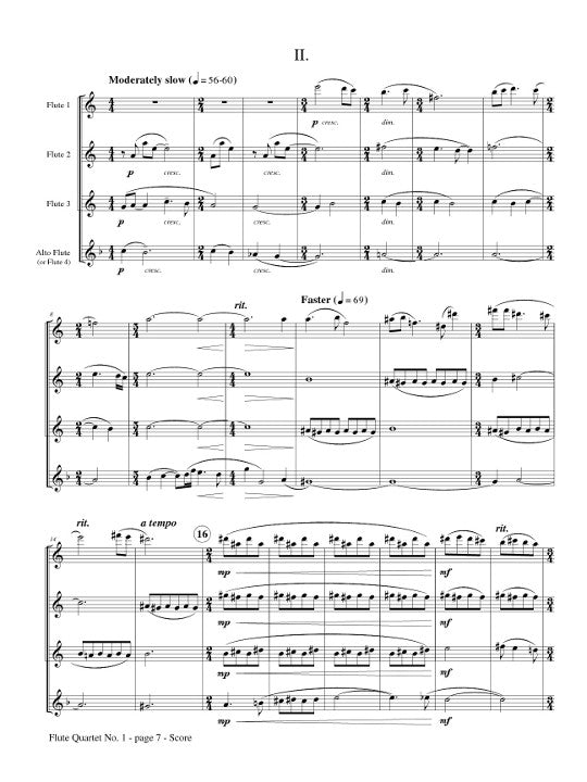 Derfler, C :: Flute Quartet No. 1