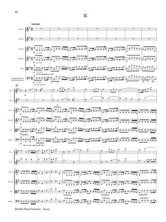 Quantz, JJ :: Double Flute Concerto in G Major