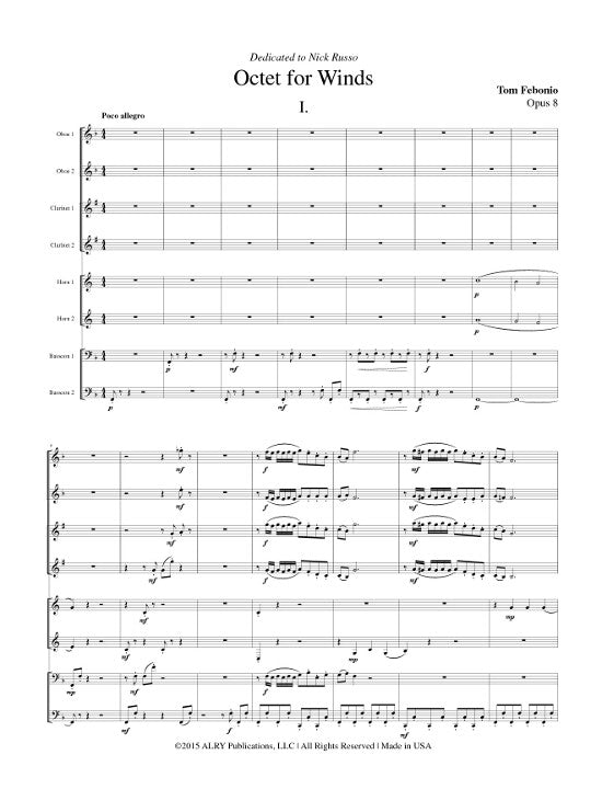 Febonio, T :: Octet for Winds