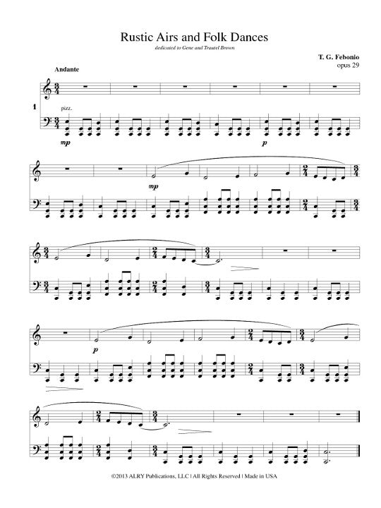 Febonio, TG :: Rustic Airs and Folk Dances op. 29
