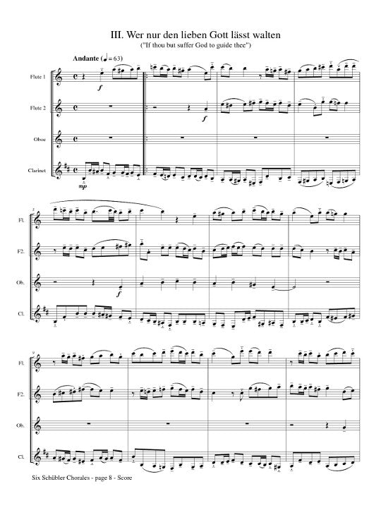 Bach, JS :: Six Schubler Chorals
