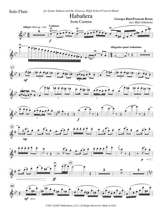 Borne, F :: Habanera from Carmen