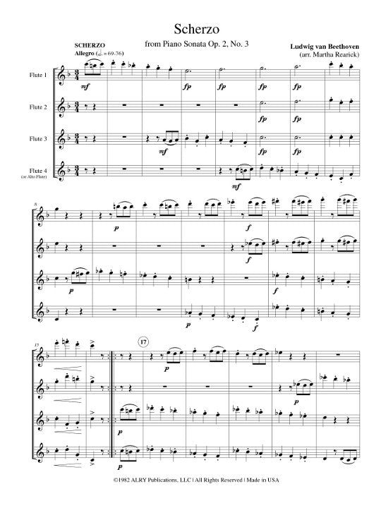 Beethoven, L :: Scherzo from 'Piano Sonata', Opus 2, No. 3