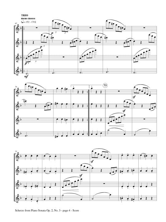 Beethoven, L :: Scherzo from 'Piano Sonata', Opus 2, No. 3