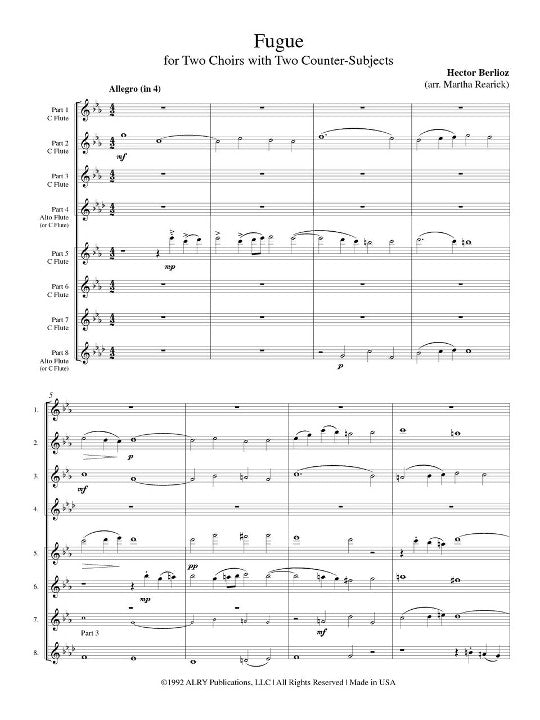 Berlioz, H :: Fugue for Two Choirs with Two Counter-Subjects