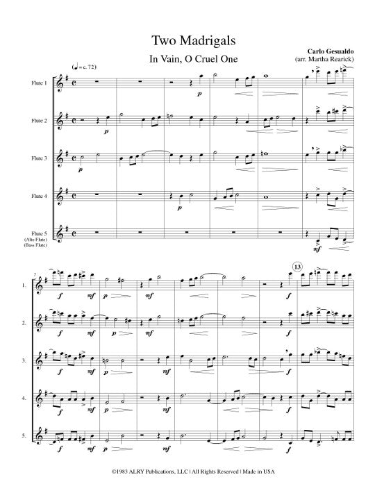 Gesualdo, C :: Two Madrigals