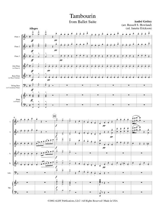 Gretry, A :: Tambourin from Ballet Suite