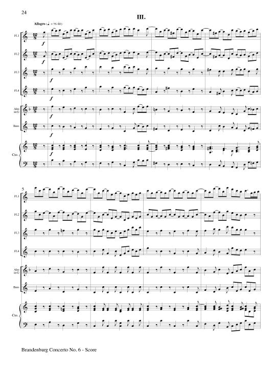 Bach , JS :: Brandenburg Concerto No. 6