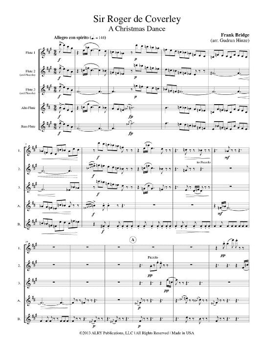 Bridge, F :: Sir Roger de Coverley: A Christmas Dance
