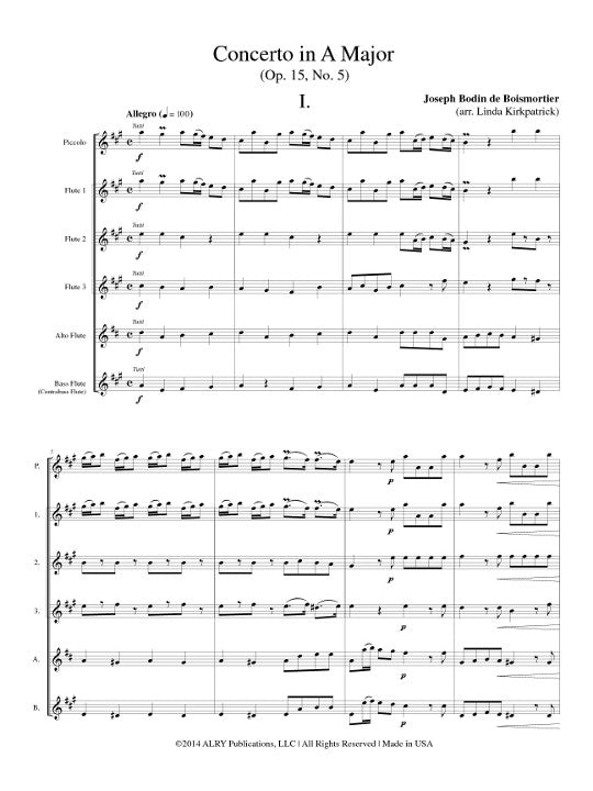 Boismortier, JB :: Concerto in A Minor Op. 15, No. 5