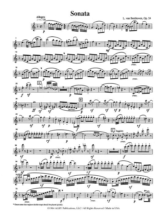 Beethoven, L :: Sonata Op. 24, No. 5 'Spring'