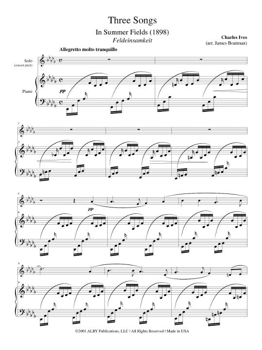Ives, C :: Three Songs