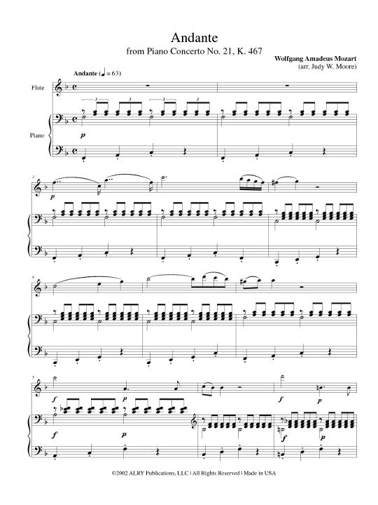Mozart, WA :: Andante from Piano Concerto No. 21