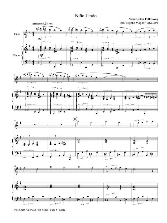 Magalif, E :: Two South American Folk Songs