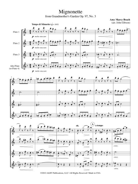 Beach, AC :: Mignonette op. 97 #3