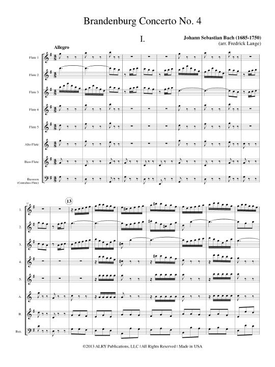 Bach, JS :: Brandenburg Concerto No. 4