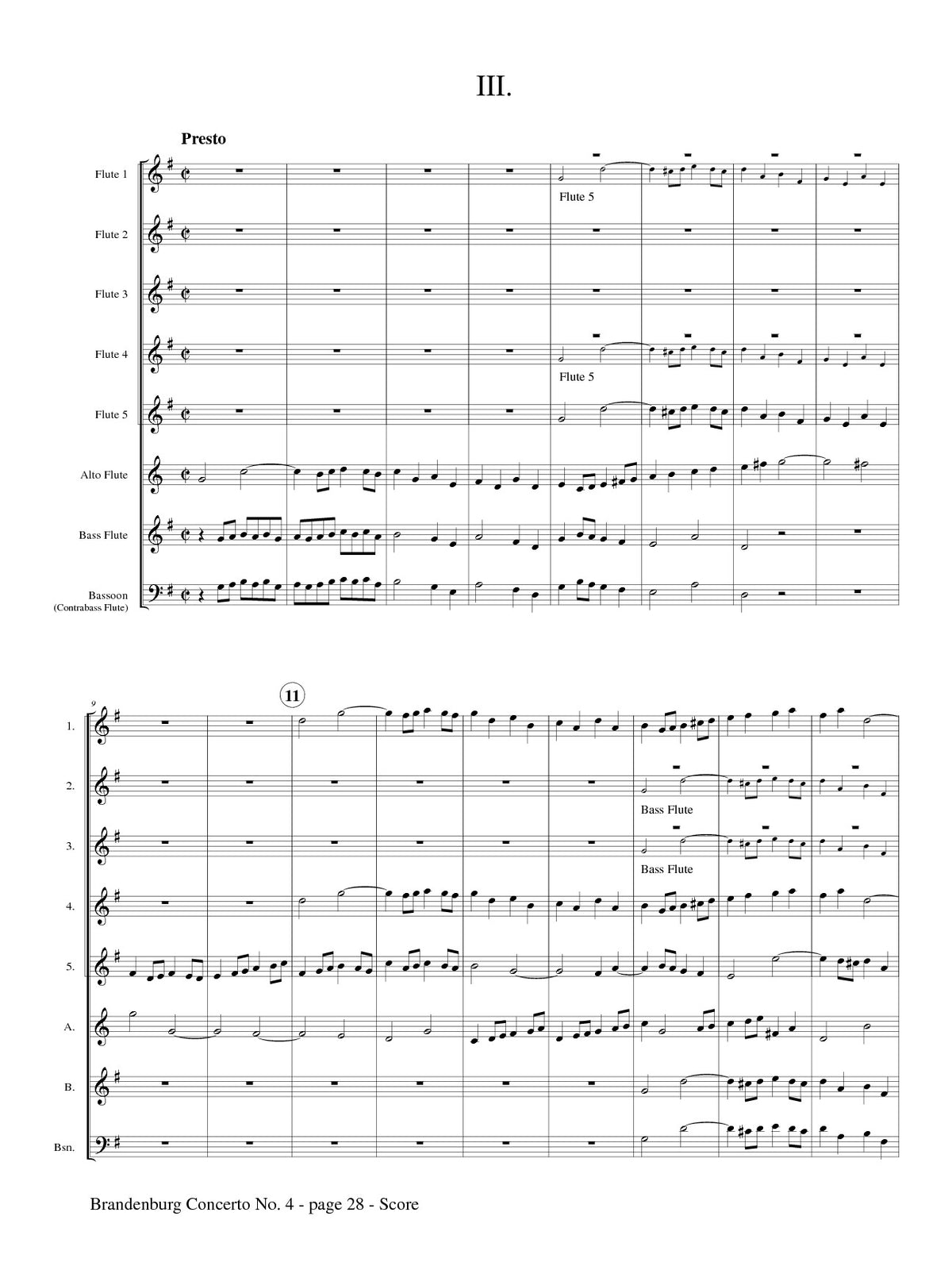 Bach, JS :: Brandenburg Concerto No. 4