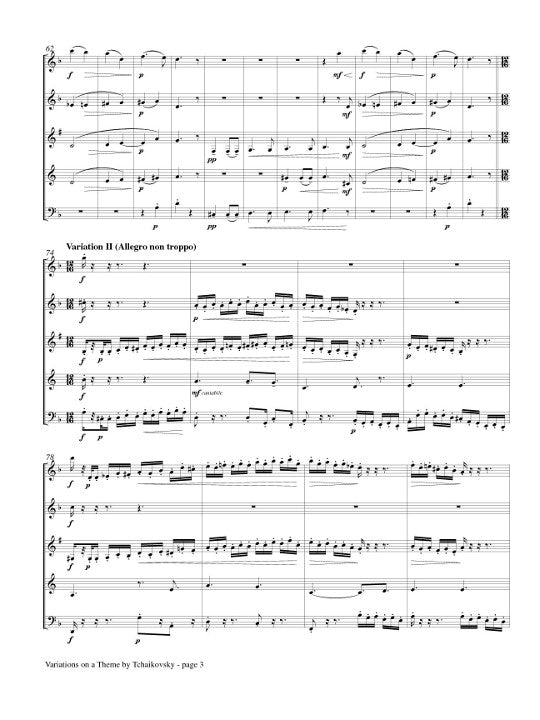 Arensky, A :: Variations on a Theme by Tchaikovsky, Op. 35a