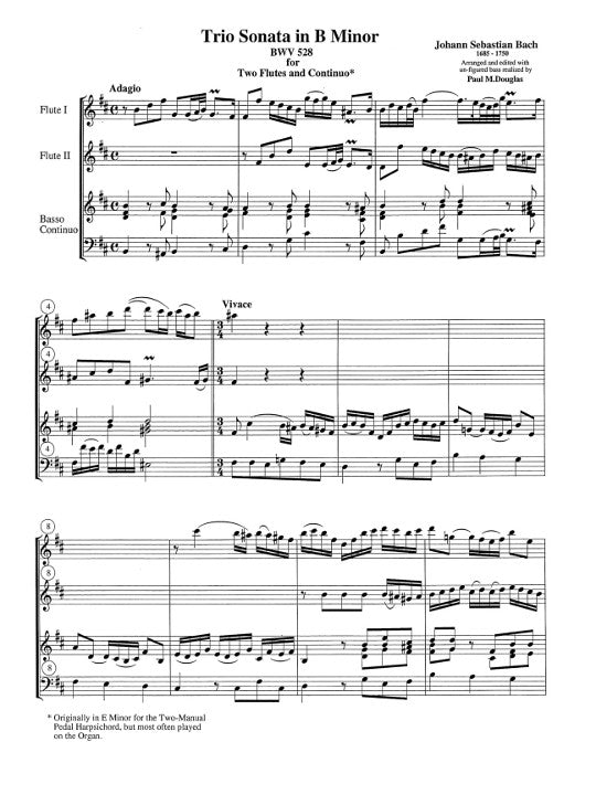 Bach, JS :: Six Trio Sonatas (BWV 525-530): Volume II