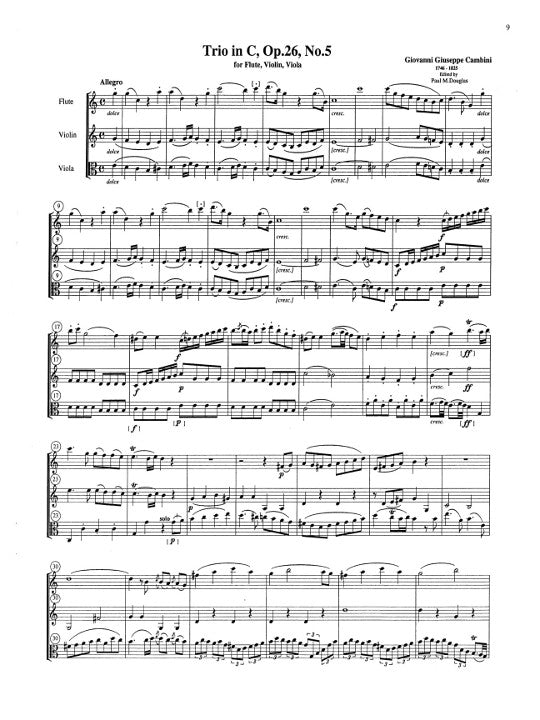 Cambini, G :: Trios op. 26: Nos. 4-6