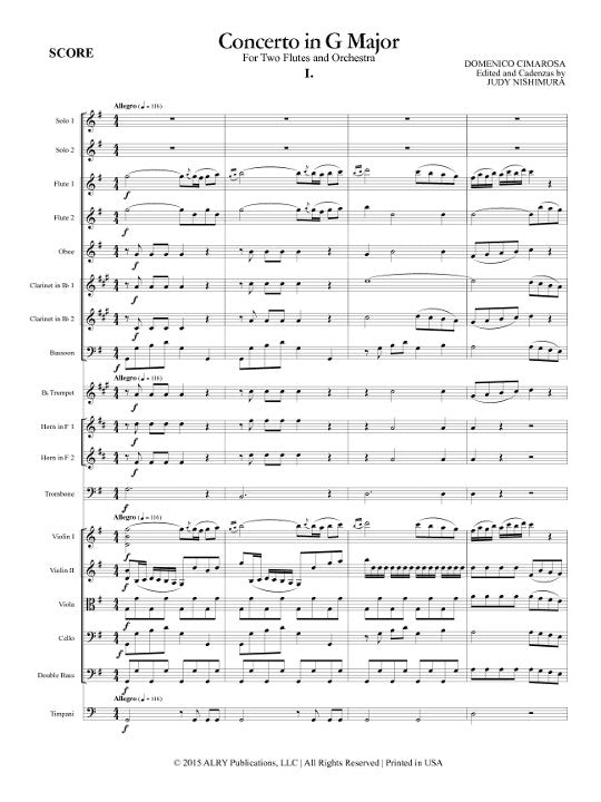 Cimarosa, D :: Concerto in G Major