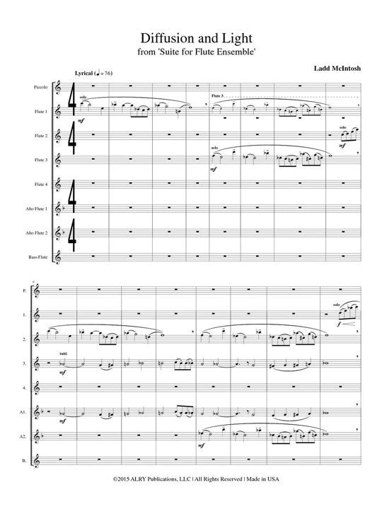 McIntosh, L :: Diffusion and Light from 'Suite for Flute Ensemble'