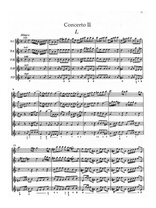 Boismortier, JB :: Six Concerti for Five Flutes, Op. 15 - Volume I: Concerti 1-3