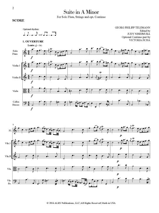 Telemann, GP :: Suite in A Minor