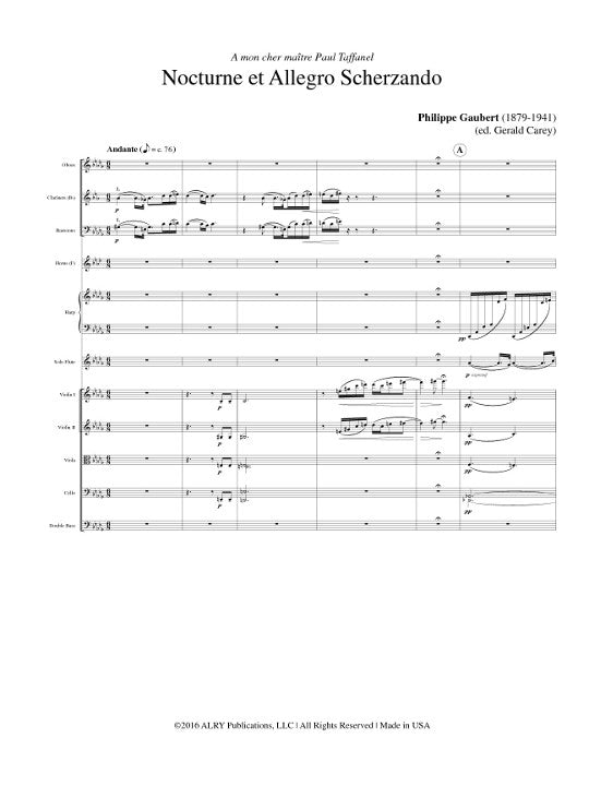 Gaubert, P :: Nocturne et Allegro Scherzando