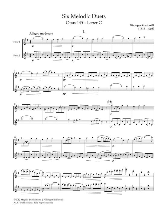 Gariboldi, G :: Six Melodic Duets Opus 145 - Letter C