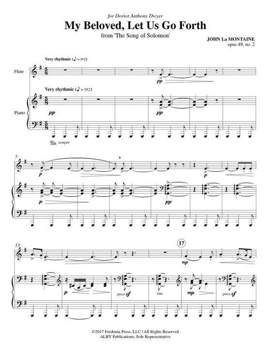 La Montaine, J :: My Beloved Let Us Go Forth op. 49 No. 2