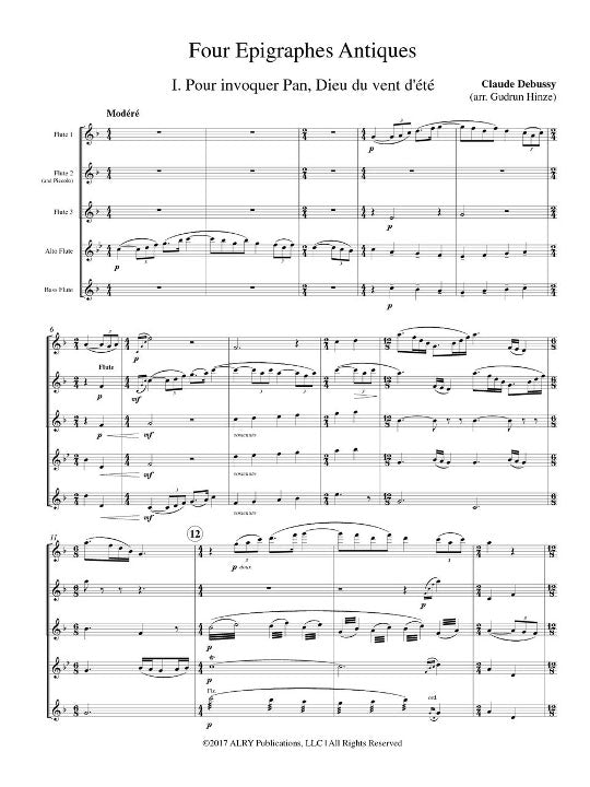 Debussy, C :: Four Epigraphes Antiques