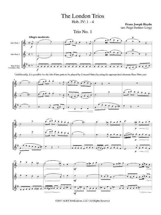 Haydn, FJ :: The London Trios Hob. IV: 1-4