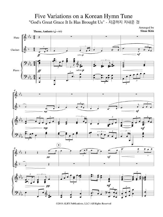 Kim, S :: Five Variations on a Korean Hymn Tune