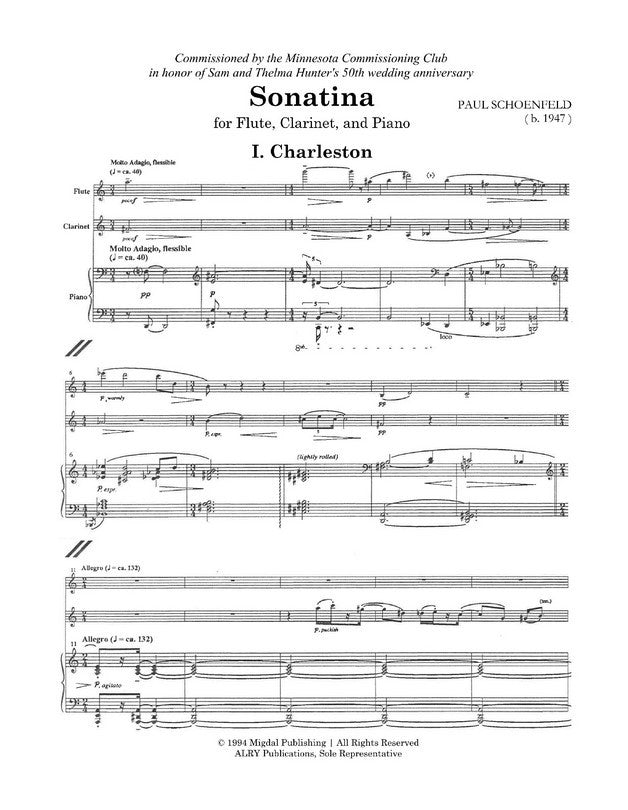 Schoenfeld, P :: Sonatina