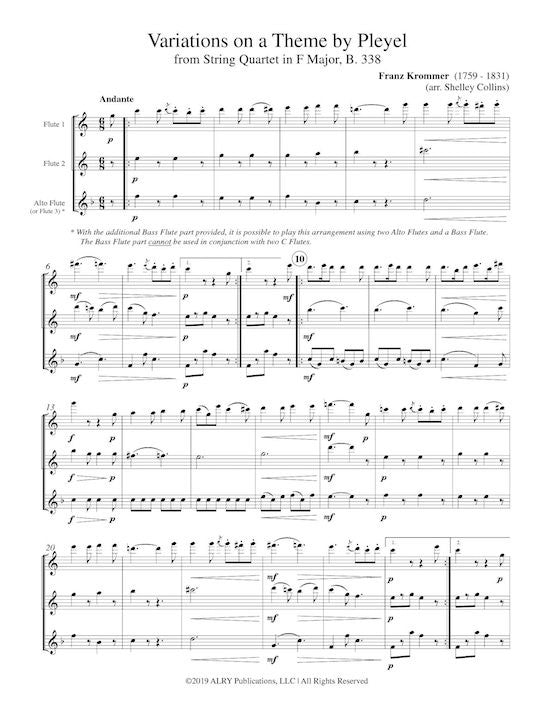 Krommer, F :: Variations on a Theme by Pleyel
