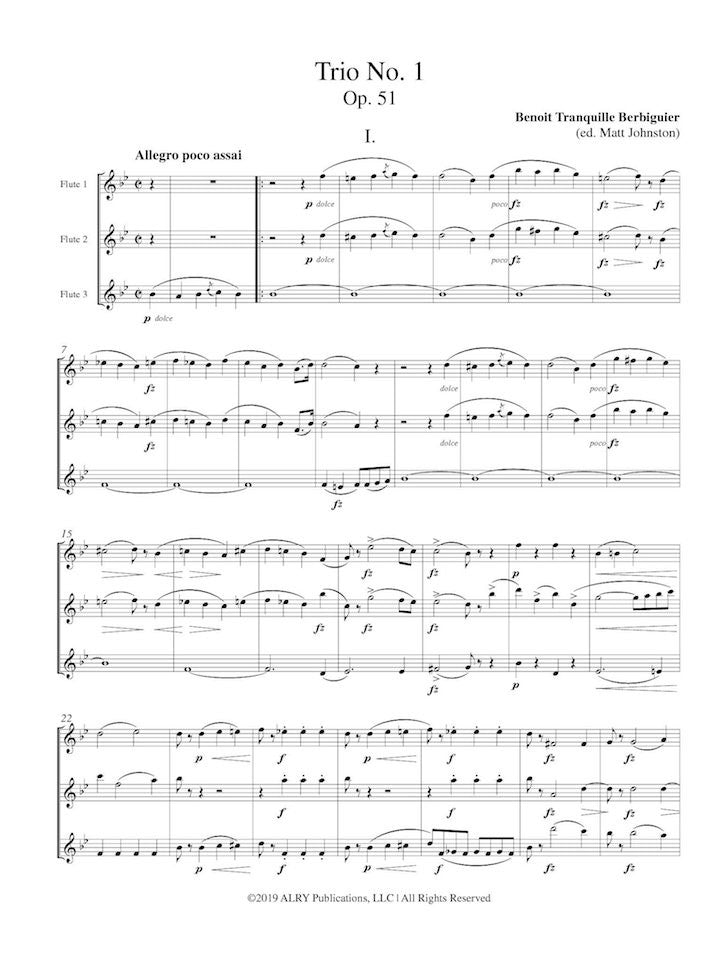 Berbiguier, BT :: Trio No. 1, op. 51