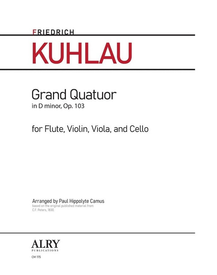 Kuhlau, F :: Grand Quatuor in D minor, op. 103