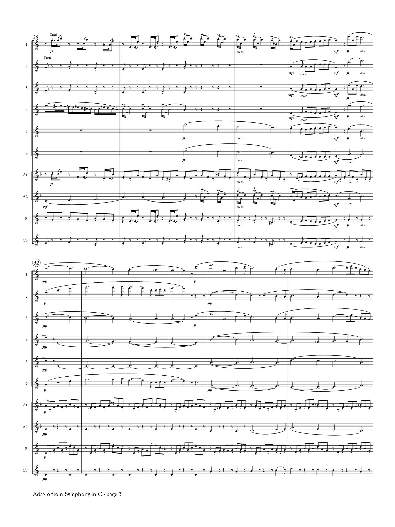 Bizet, G :: Adagio from Symphony in C