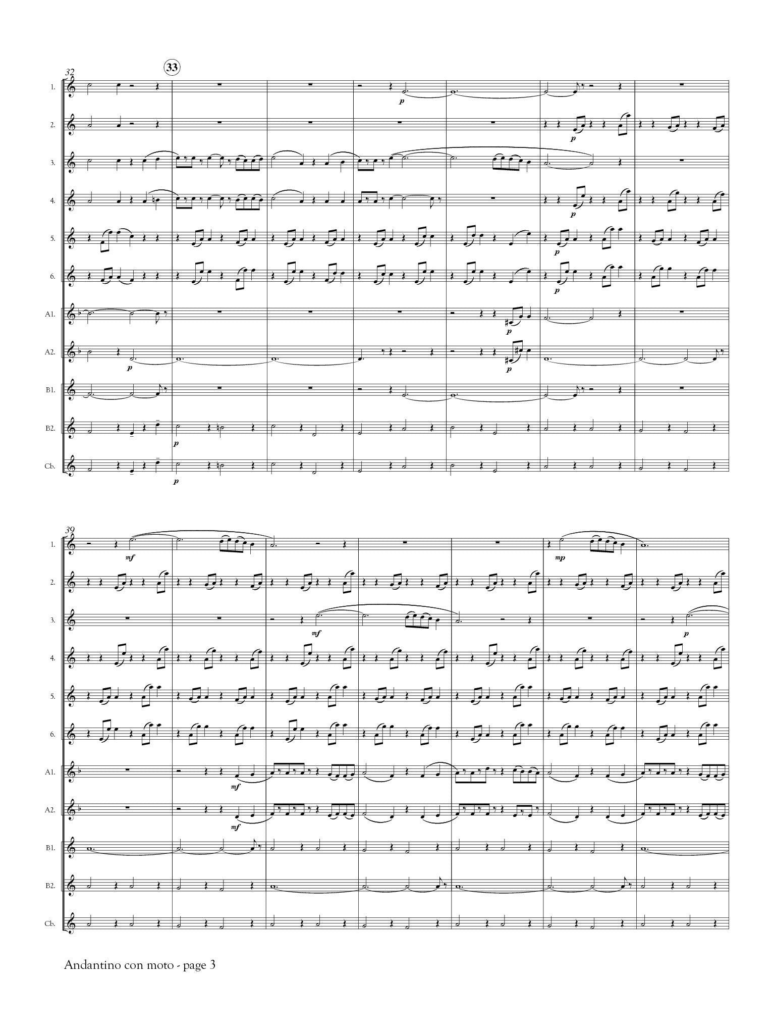 Sibelius, J :: Andantino con moto from Symphony No. 3