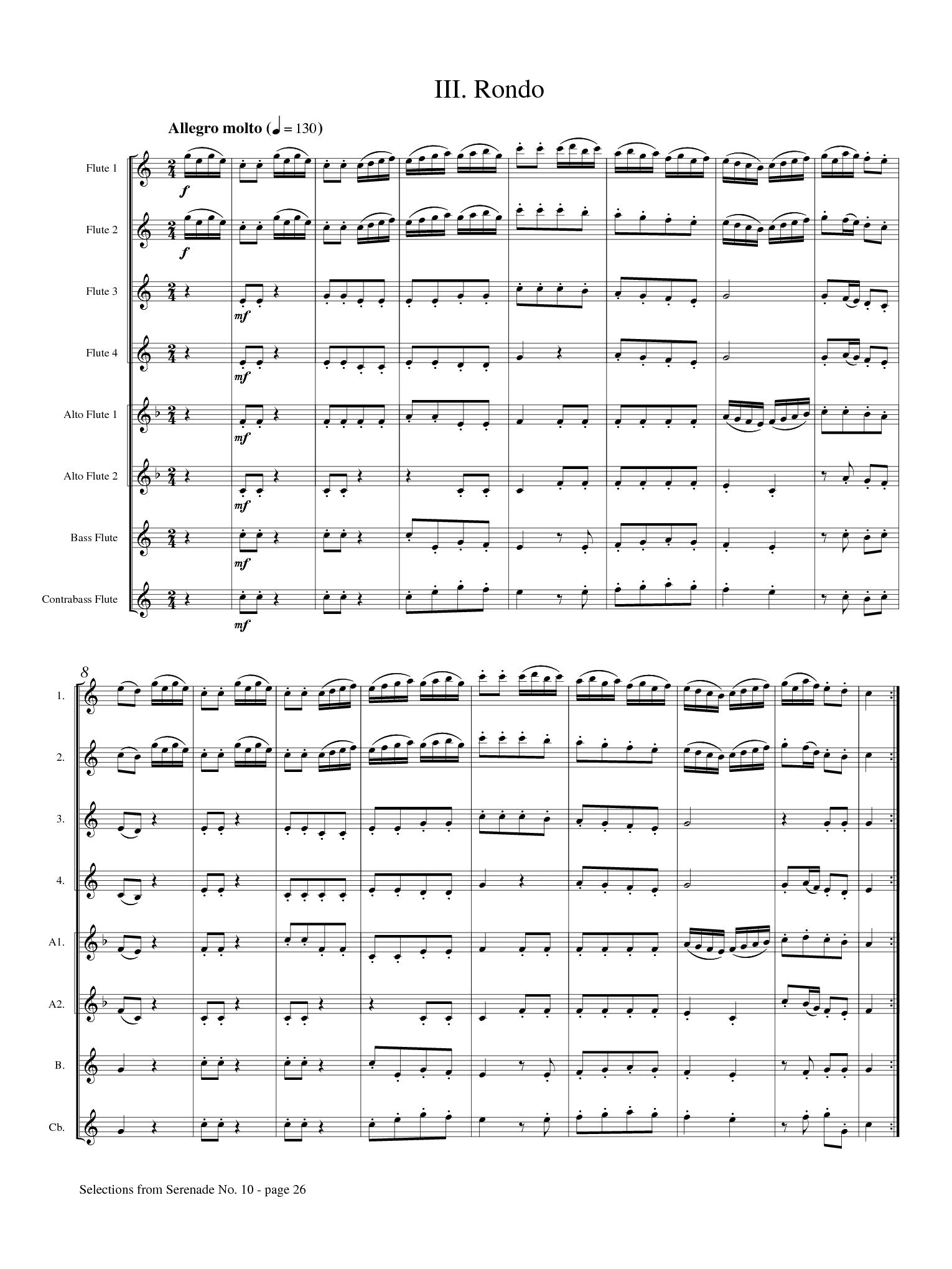 Mozart, WA :: Selections from Serenade No. 10, 'Gran Partita'