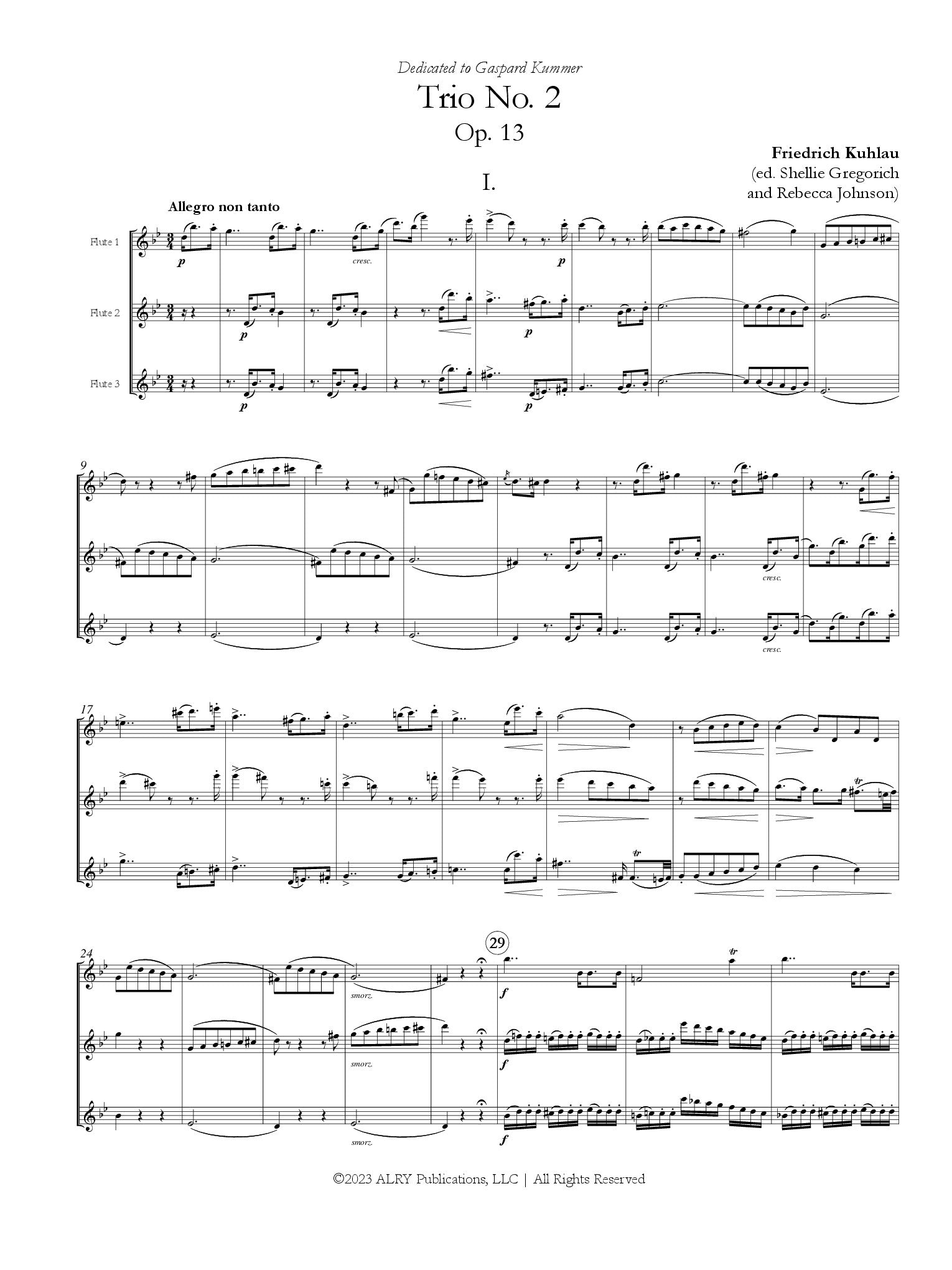 Kuhlau, F :: Trio No. 2 in G minor, Op. 13