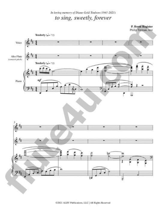 Register, PB :: to sing, sweetly, forever