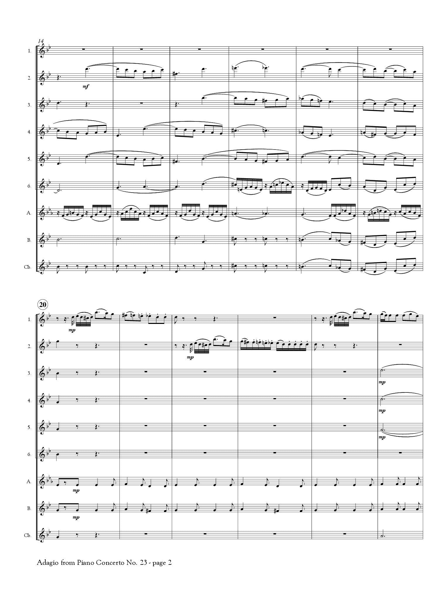 Mozart, WA :: Adagio from Piano Concerto No. 23, K. 488