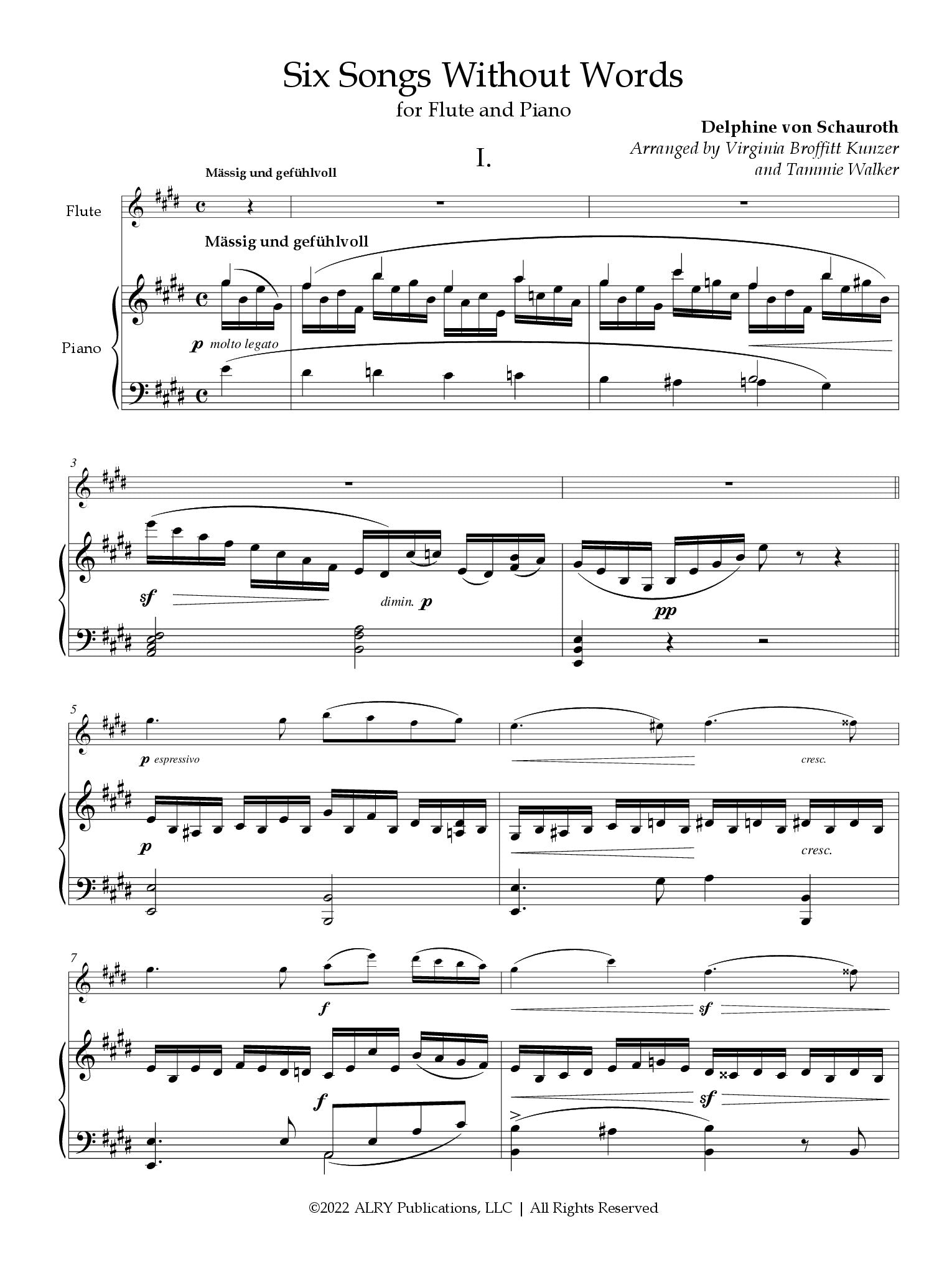 von Schauroth, D :: Six Songs without Words