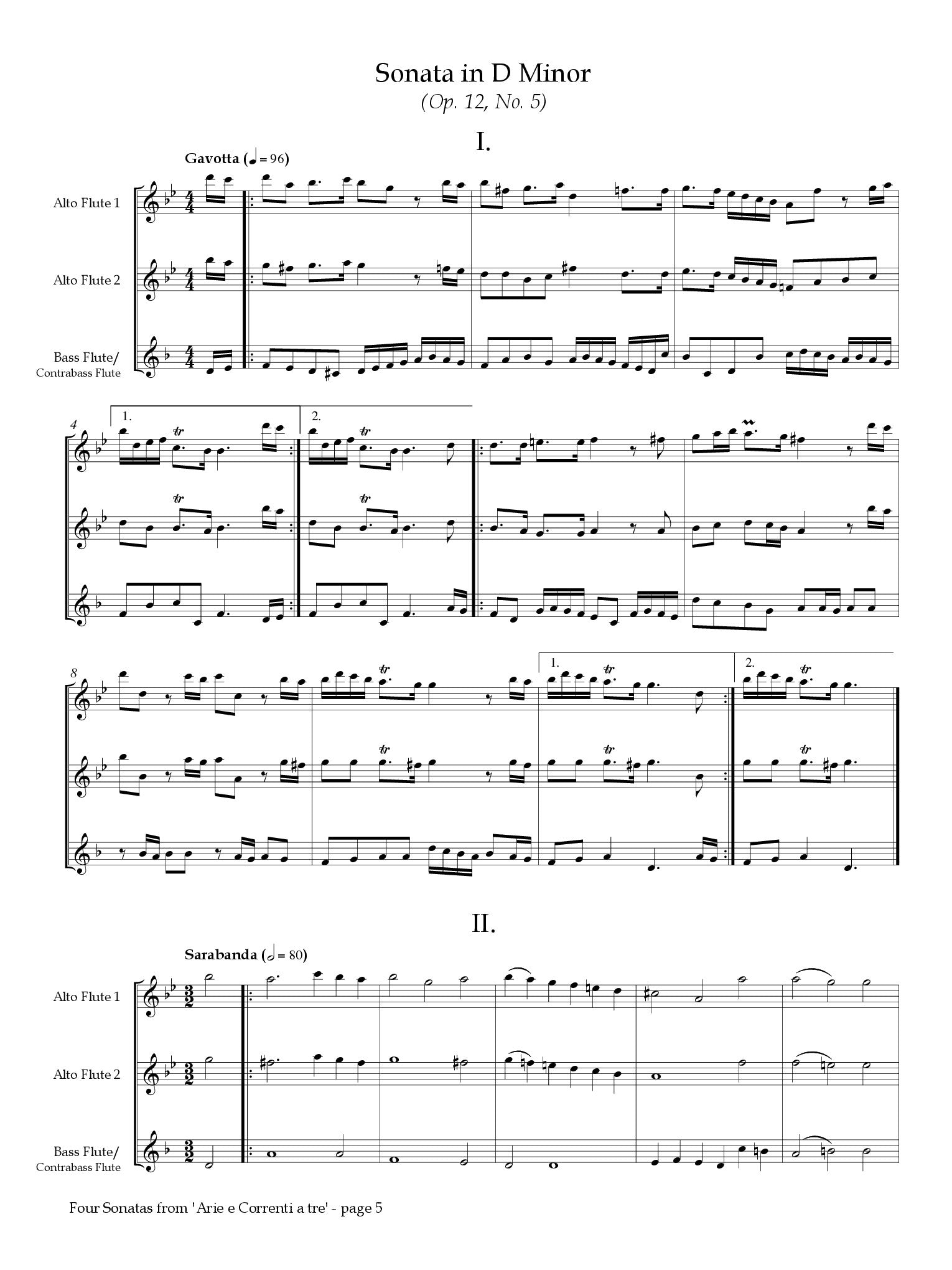 Bononcini, G :: Four Sonatas from 'Arie e Correnti a tre', Op. 12